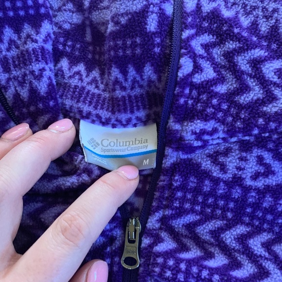 Purple Columbia fleece pullover size M - Picture 4 of 4